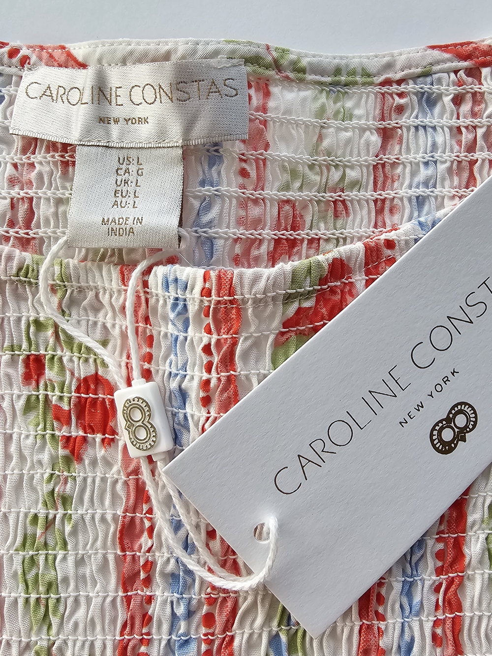 Caroline Constas Cosima Nap Maxi Dress (Hill House Home) pomegrante Smocked NWT - Picture 2 of 7